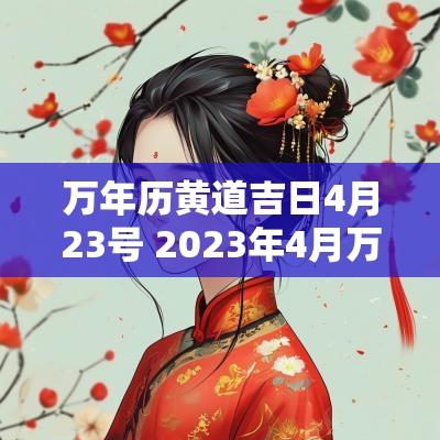 万年历黄道吉日4月23号 2025年4月万年历黄道吉日