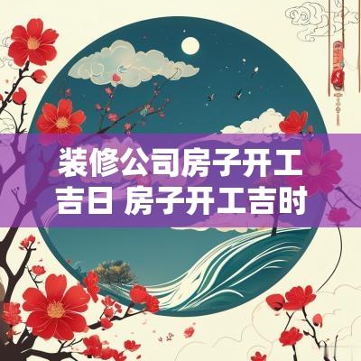 装修公司房子开工吉日 房子开工吉时吉日