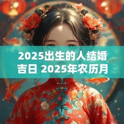 2025出生的人结婚吉日 2025年农历月份结婚吉日