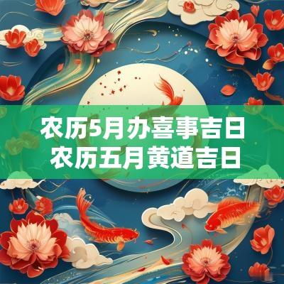 农历5月办喜事吉日 农历五月黄道吉日结婚嫁娶
