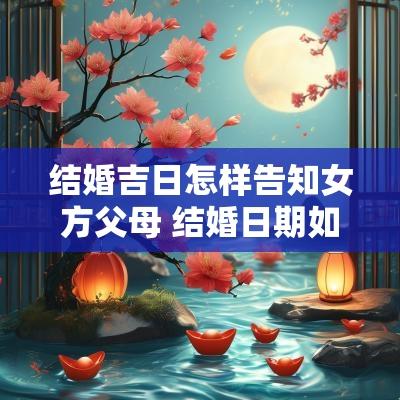 结婚吉日怎样告知女方父母 结婚日期如何通知亲家