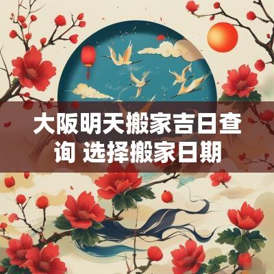 大阪明天搬家吉日查询 选择搬家日期