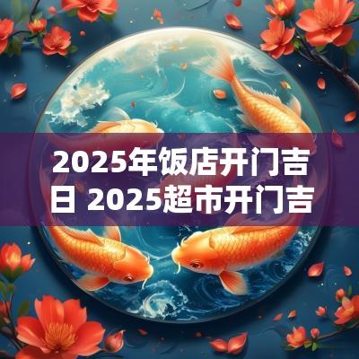 2025年饭店开门吉日 2025超市开门吉日