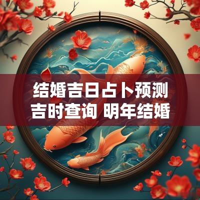 结婚吉日占卜预测吉时查询 明年结婚预测吉日吉时