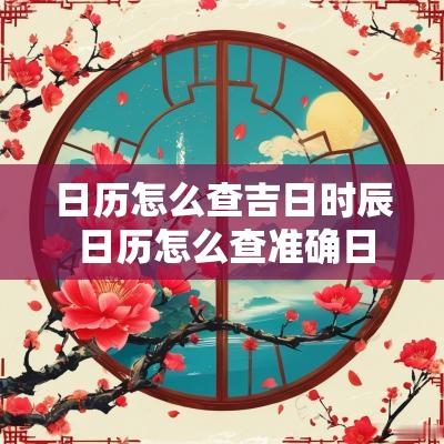 日历怎么查吉日时辰 日历怎么查准确日子