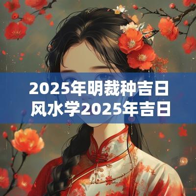 2025年明裁种吉日 风水学2025年吉日