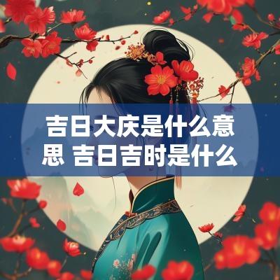 吉日大庆是什么意思 吉日吉时是什么意思