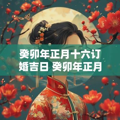 癸卯年正月十六订婚吉日 癸卯年正月二十八订婚