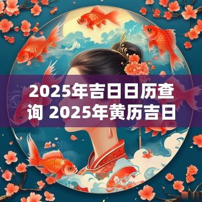 2025年吉日日历查询 2025年黄历吉日查询表