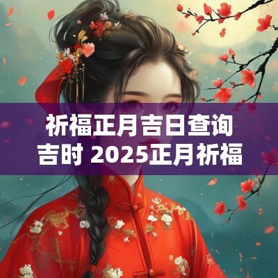 祈福正月吉日查询吉时 2025正月祈福吉日吉时