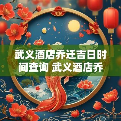 武义酒店乔迁吉日时间查询 武义酒店乔迁吉日有哪些