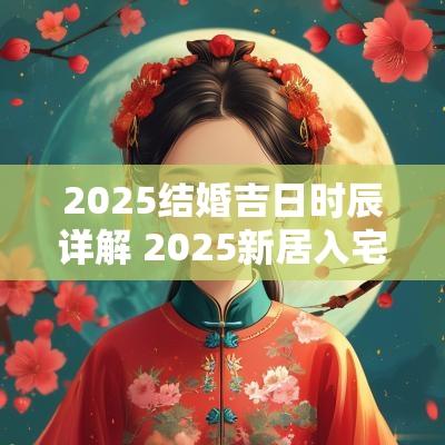 2025结婚吉日时辰详解 2025新居入宅吉日吉时