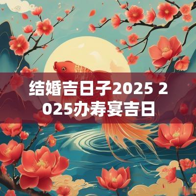 结婚吉日子2025 2025办寿宴吉日