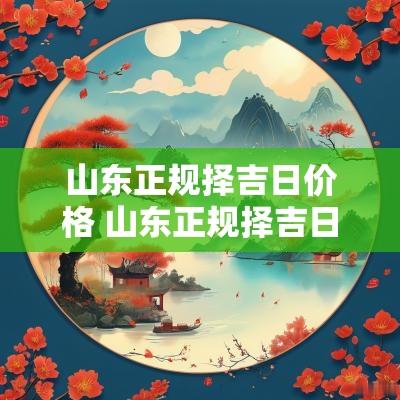 山东正规择吉日价格 山东正规择吉日服务