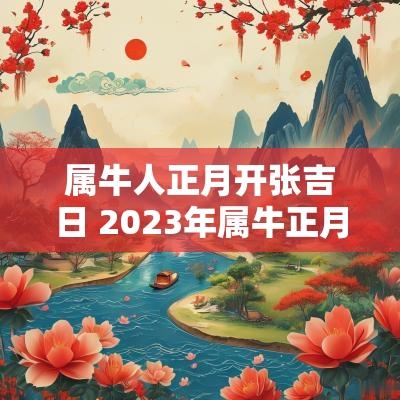 属牛人正月开张吉日 2025年属牛正月开工吉日一览表