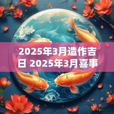 2025年3月造作吉日 2025年3月喜事吉日