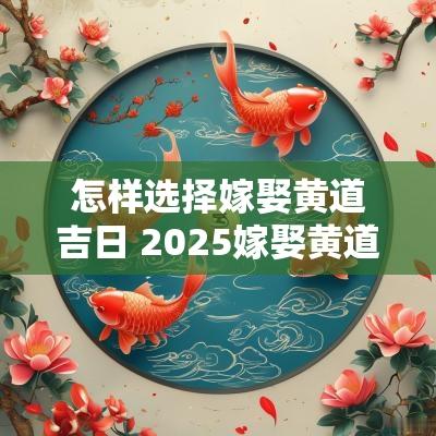 怎样选择嫁娶黄道吉日 2025嫁娶黄道吉日