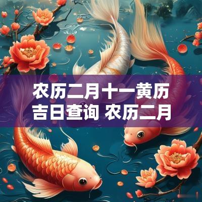 农历二月十一黄历吉日查询 农历二月十一号黄道吉日