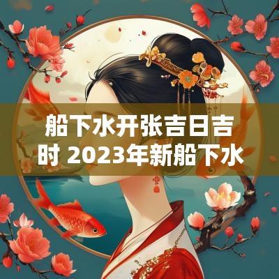 船下水开张吉日吉时 2025年新船下水吉日查询表
