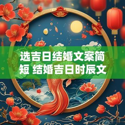 选吉日结婚文案简短 结婚吉日时辰文案简短有趣