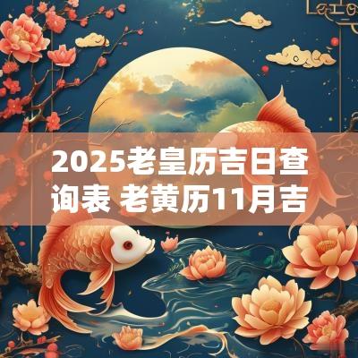 2025老皇历吉日查询表 老黄历11月吉日