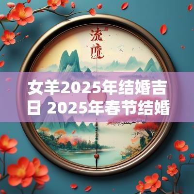 女羊2025年结婚吉日 2025年春节结婚的吉日
