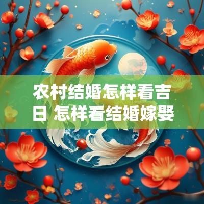 农村结婚怎样看吉日 怎样看结婚嫁娶吉日