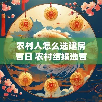 农村人怎么选建房吉日 农村结婚选吉日