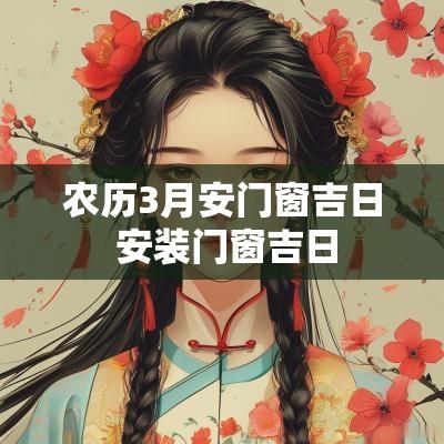 农历3月安门窗吉日 安装门窗吉日