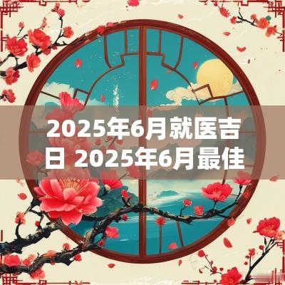 2025年6月就医吉日 2025年6月最佳结婚吉日