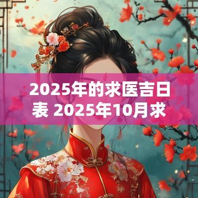 2025年的求医吉日表 2025年10月求医吉日