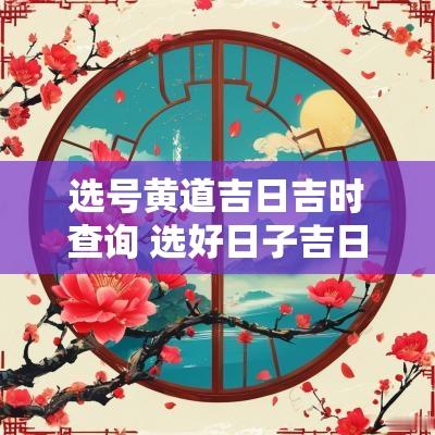 选号黄道吉日吉时查询 选好日子吉日查询