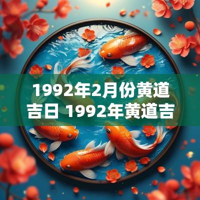 1992年2月份黄道吉日 1992年黄道吉日一览表