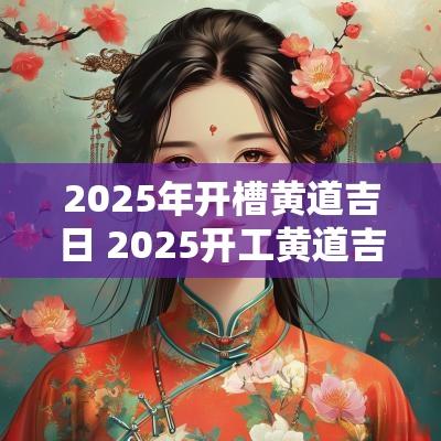 2025年开槽黄道吉日 2025开工黄道吉日