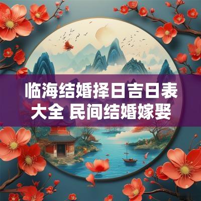 临海结婚择日吉日表大全 民间结婚嫁娶择日一览表