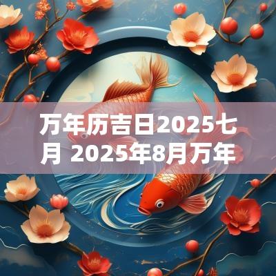 万年历吉日2025七月 2025年8月万年历吉日查询表