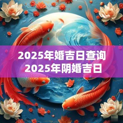 2025年婚吉日查询 2025年阴婚吉日