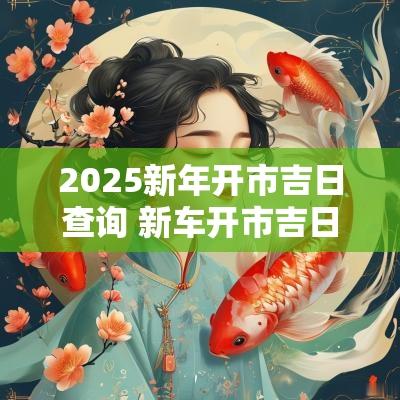 2025新年开市吉日查询 新车开市吉日2025