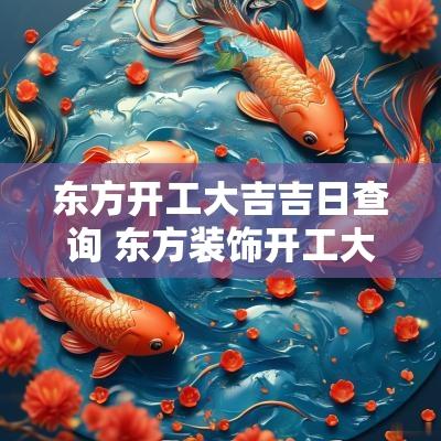 东方开工大吉吉日查询 东方装饰开工大吉