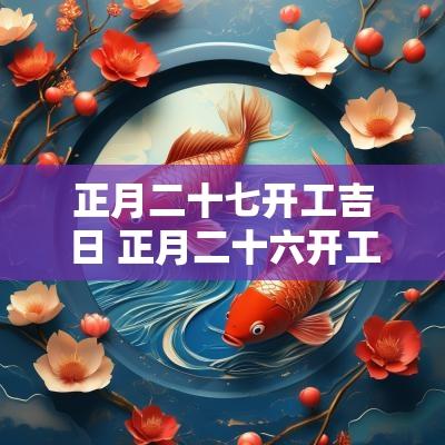 正月二十七开工吉日 正月二十六开工吉日吗
