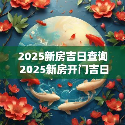 2025新房吉日查询 2025新房开门吉日