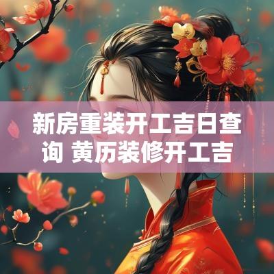 新房重装开工吉日查询 黄历装修开工吉日吉时