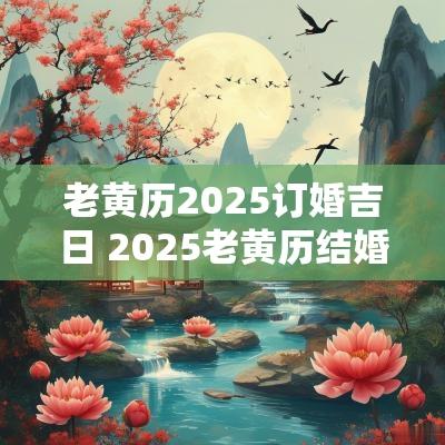 老黄历2025订婚吉日 2025老黄历结婚吉日