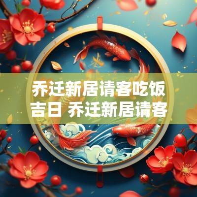 乔迁新居请客吃饭吉日 乔迁新居请客吃饭地方远可以吗