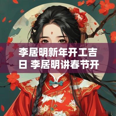 李居明新年开工吉日 李居明讲春节开工吉日