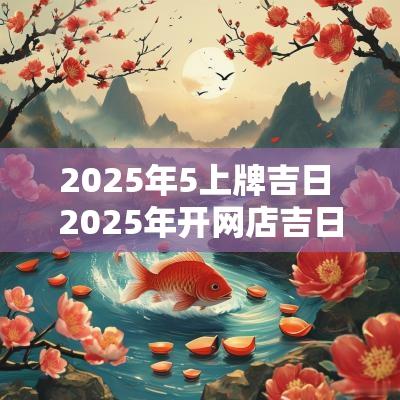 2025年5上牌吉日 2025年开网店吉日