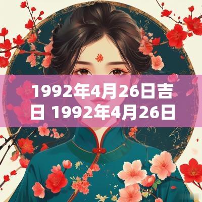 1992年4月26日吉日 1992年4月26日
