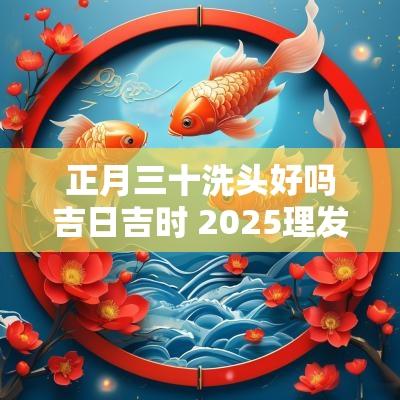 正月三十洗头好吗吉日吉时 2025理发和沐浴吉日