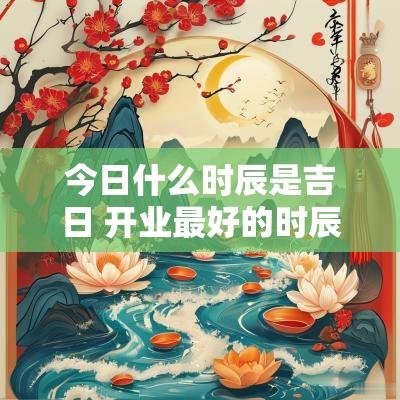 今日什么时辰是吉日 开业最好的时辰吉日