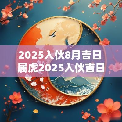 2025入伙8月吉日 属虎2025入伙吉日